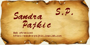 Sandra Pajkić vizit kartica